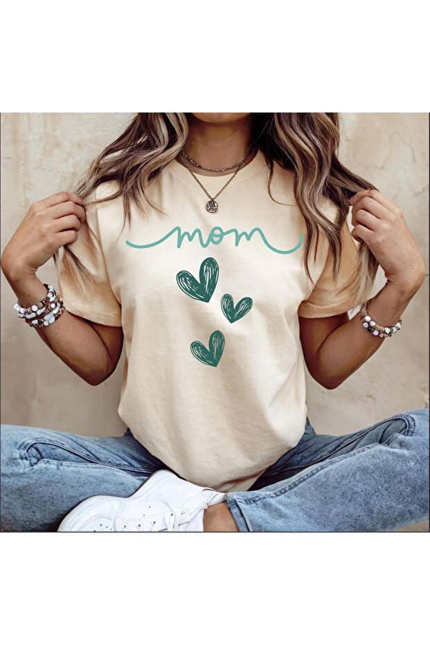Mom Printed Oversize Women'S/Men's Unisex White Tshirt