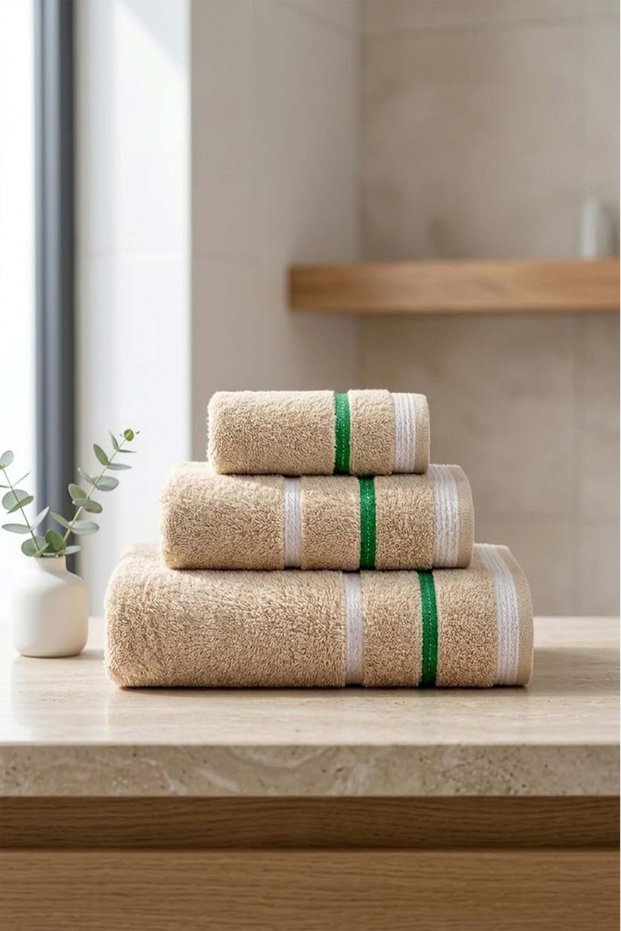 Be-0927-Bg 100% Cotton Beige 70X140 cm Bath Towel