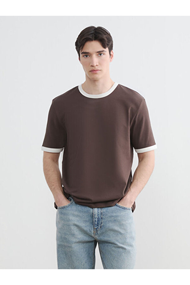 Sparkling Choices from Shining Store Zero Roba Collar Combed Cotton Men's T-Shirt