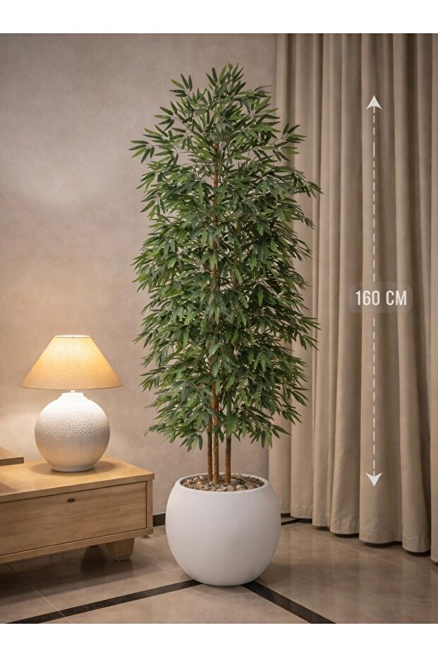 شجرة بامبو بثلاثة فروع بطول 160 cm بمركن مكور