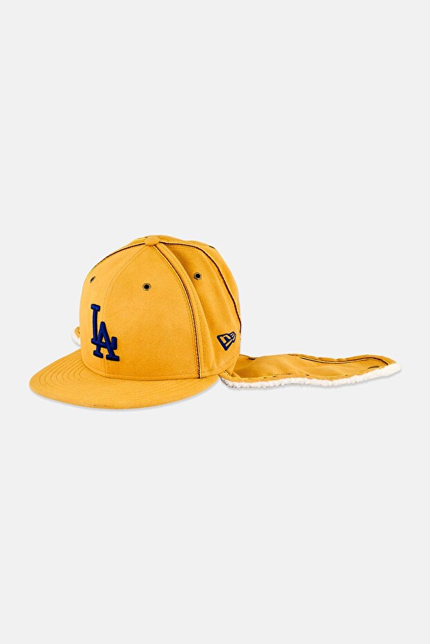 قبعة MLB للرجال طراز Dogear 5950 Losdod بإغلاق بأزرار، لون خردلي