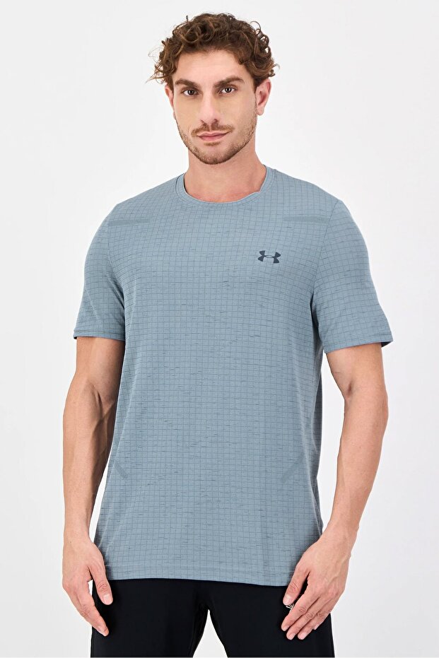 Men Fitted Short Sleeve Training T-Shirt, Light Grey