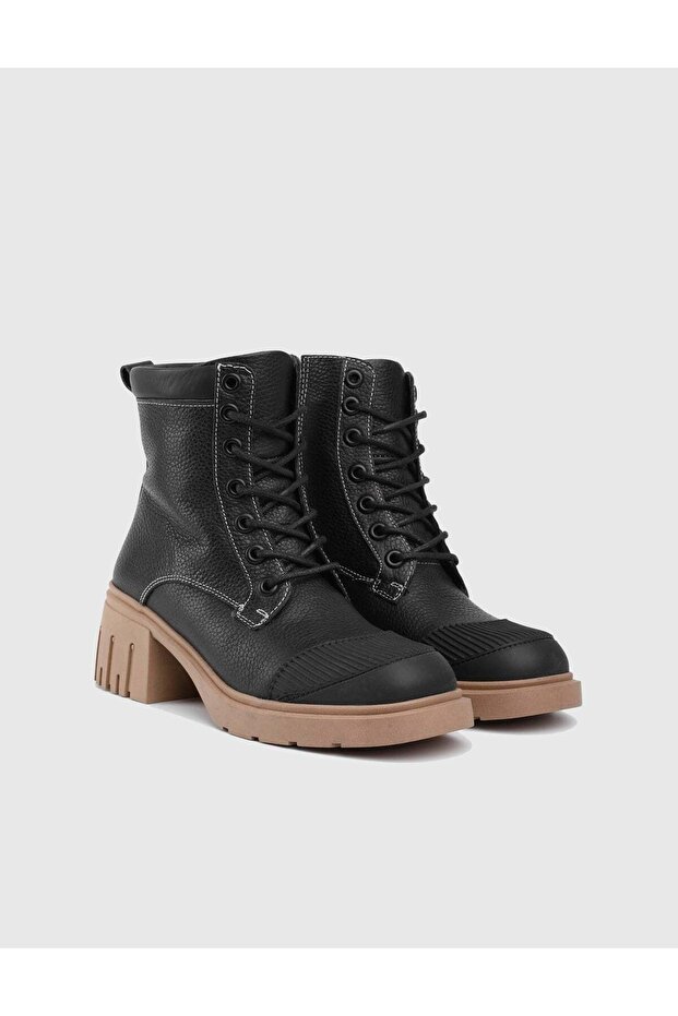 Alfred Genuine Floater Leather Women's Black Boots