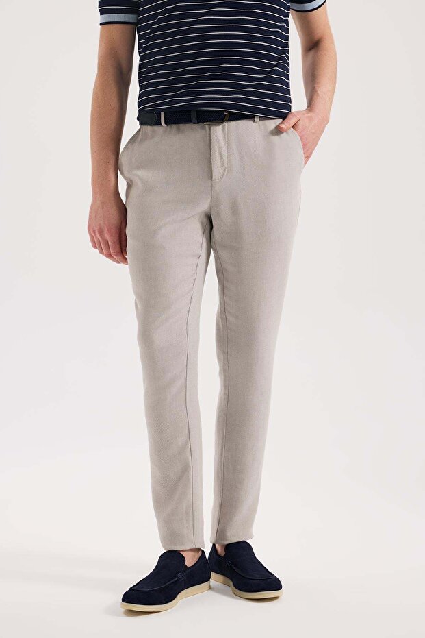 Gray Comfort Fit Elastic Waist Jagger Pants