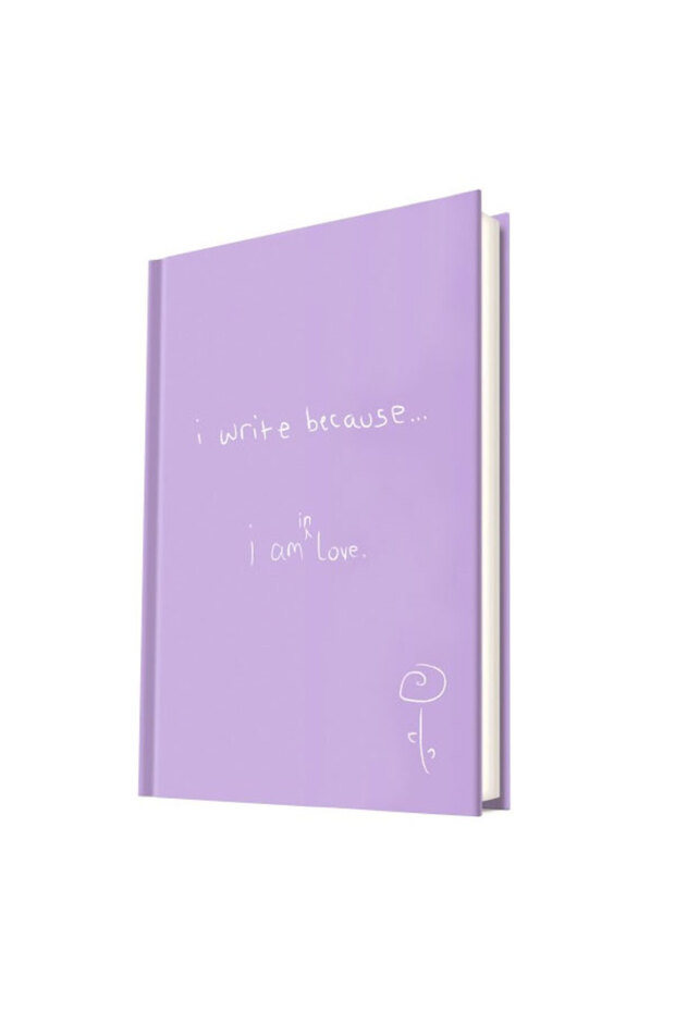I Write because I'M in Love Striped Notepad 14X20 cm 64629-6