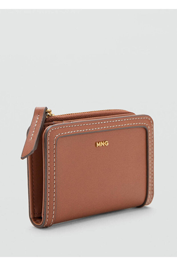 MANGO Saffiano görünümlü küçük boy cüzdan