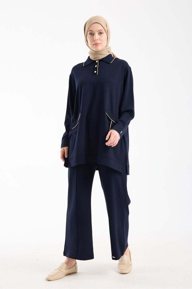 Cotton Tunic Dark Blue