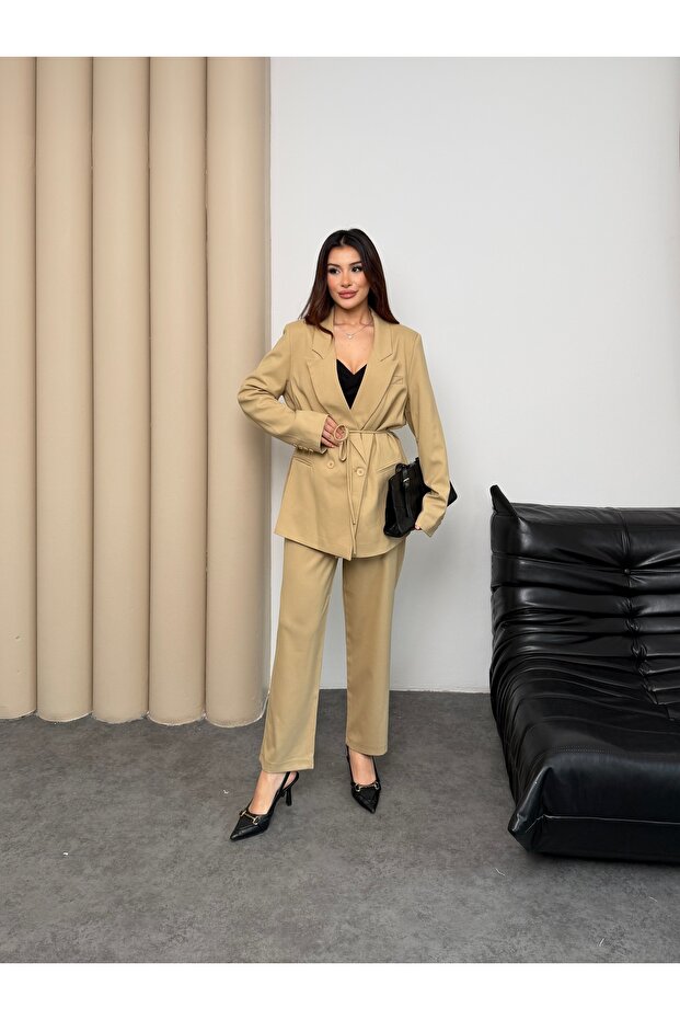 Women's Blazer Jacket Trousers Set