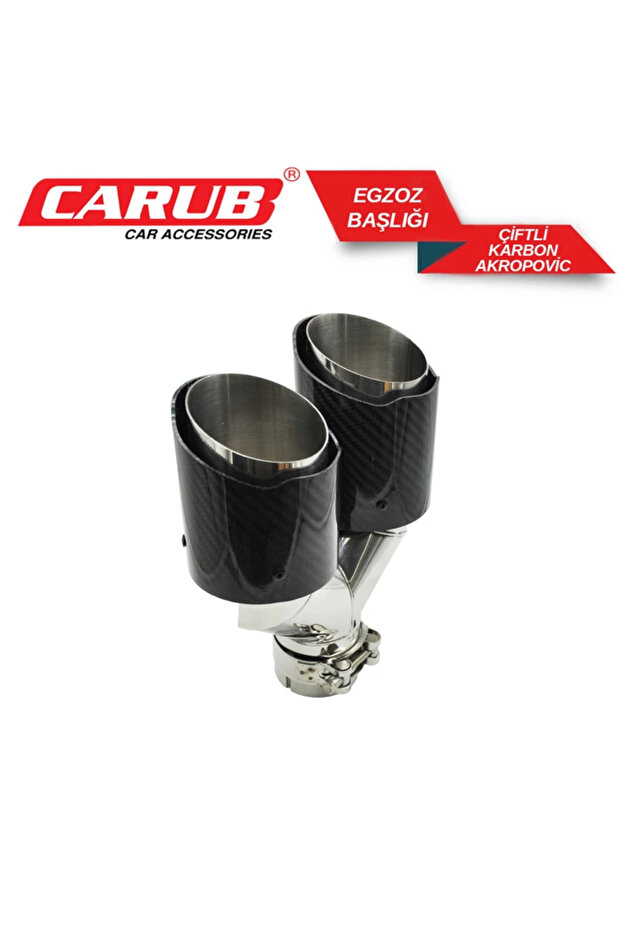 Br2162150 Exhaust Tip Akrapovic Carbon Double 63X92X164Mm Imported Premium