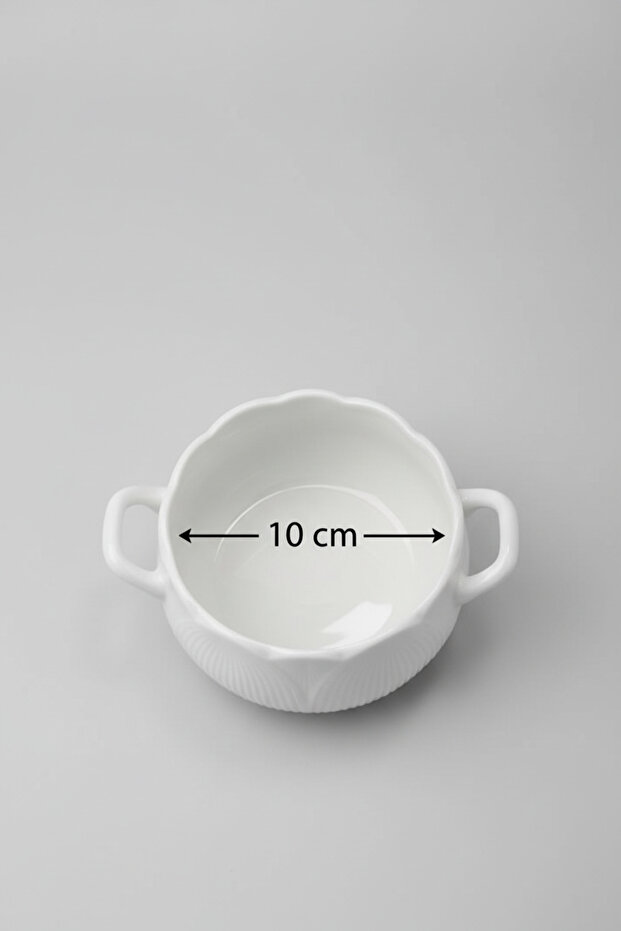 10 cm Porcelain Bowl with Handle for 2 People – Modern and Decorative Tableware