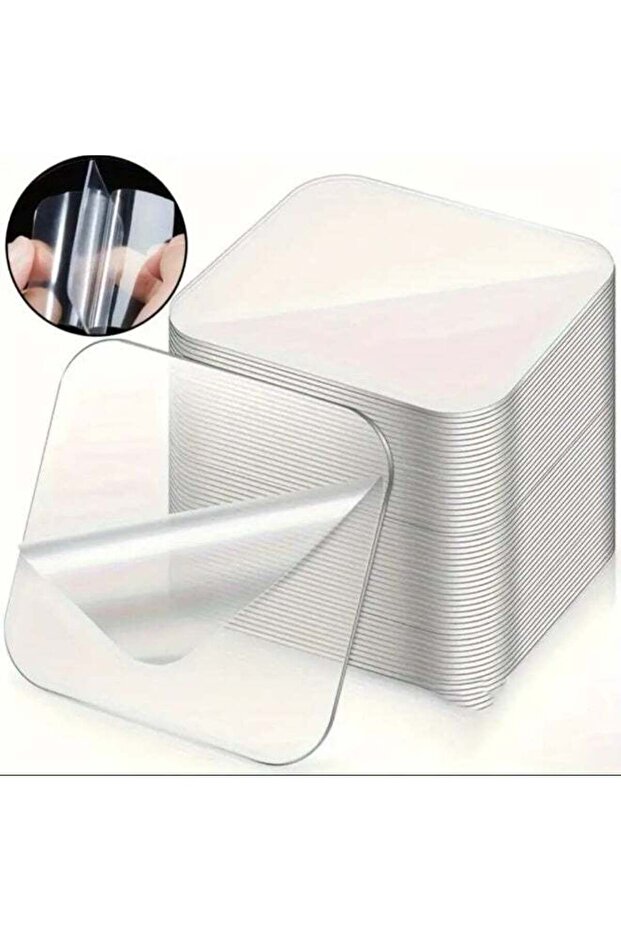 50 Sheet Strong Adhesive Dual-Sided Nano-Transparent Wall Stickers
