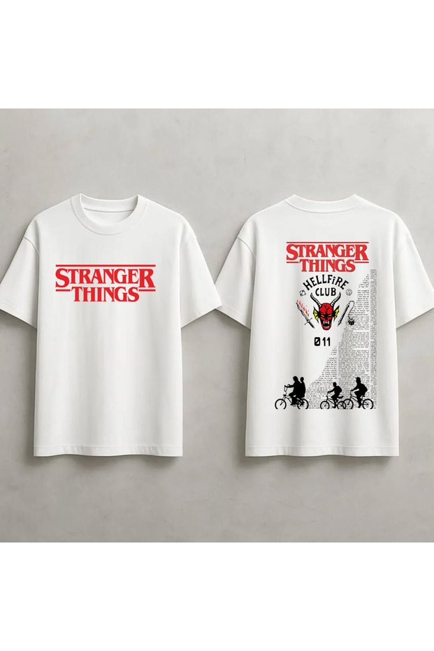 Stranger Things Printed Unisex 100% Cotton Pack Oversized T-Shirts