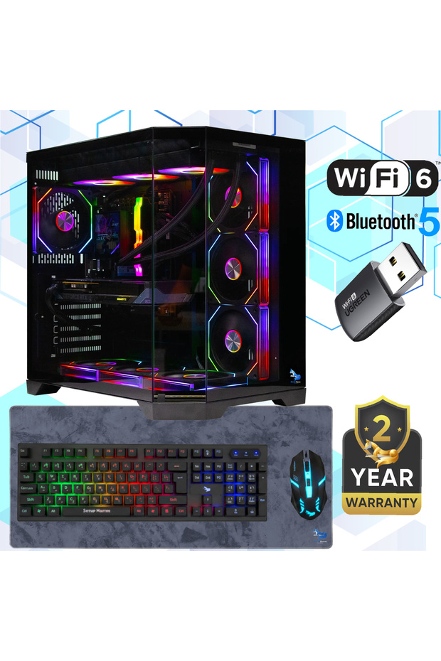 بي سي ألعاب بمعالج إنتلi714700F رام DDR5 16 كرت شاشة Nvidia RTX 5060 8gb ويندوز 11 برو وهدايا