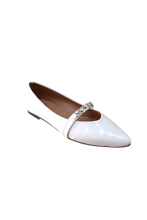 126 Women's Daily Ballet Flats with Stone Buckle