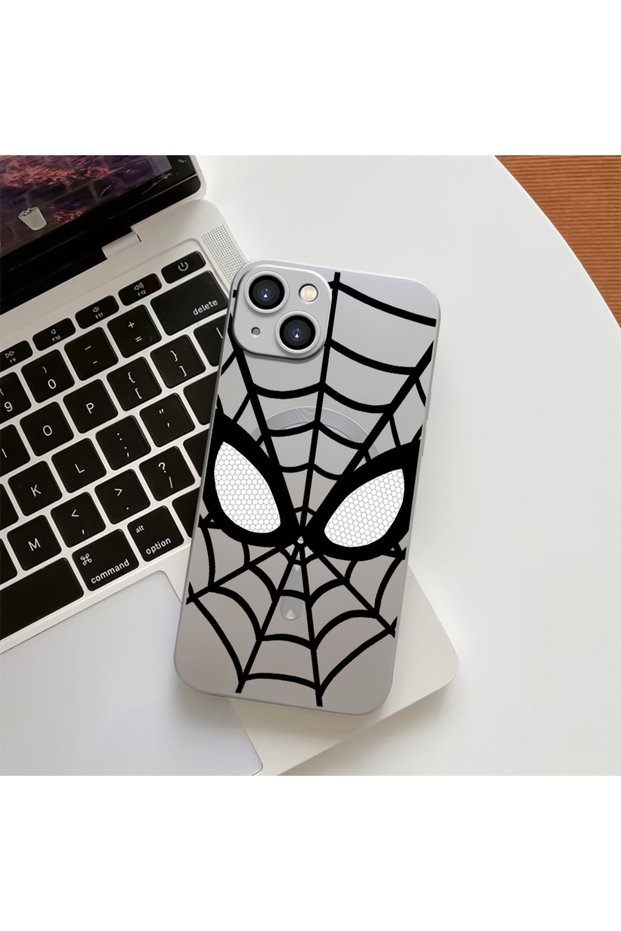 Spiderman Patterned, High-Quality Magnetic Phone Case Compatible with iPhone 15 Plus