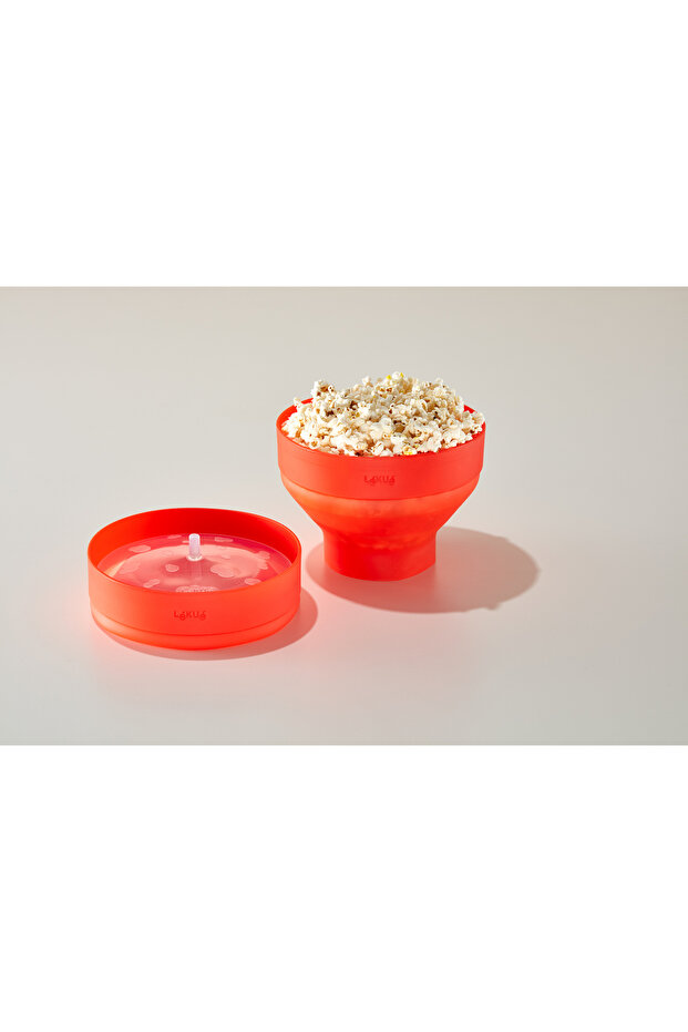 Red Silicone Microwave Popcorn Maker