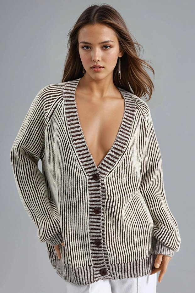 My Fashion Oversize Ribbed Knit Cardigan