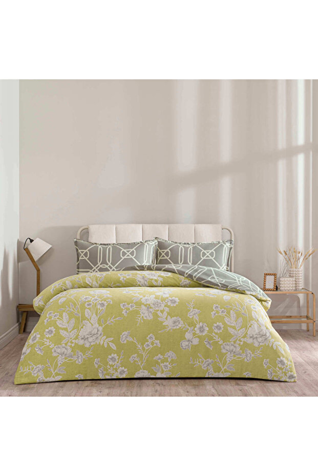 Oveline Cotton Single Size Seç&Ser Duvet Cover Set Yellow