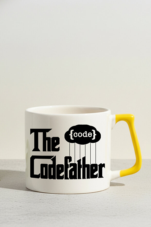 Codefather Printed Funny Mug, Developer, Software Engineer, Godfather Gift Mug with Colorful Handle