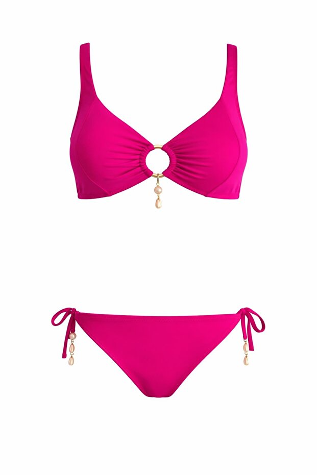 Strapless Shell Ring Women's Bikini Set - 2