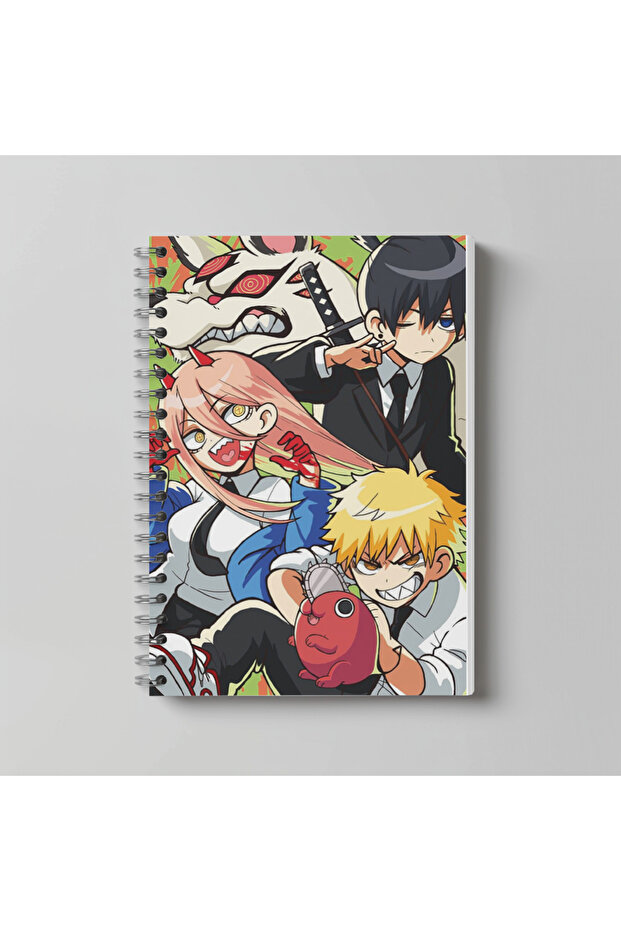 Chainsaw Man Anime A4 Size Spiral Notebook 60 Sheets