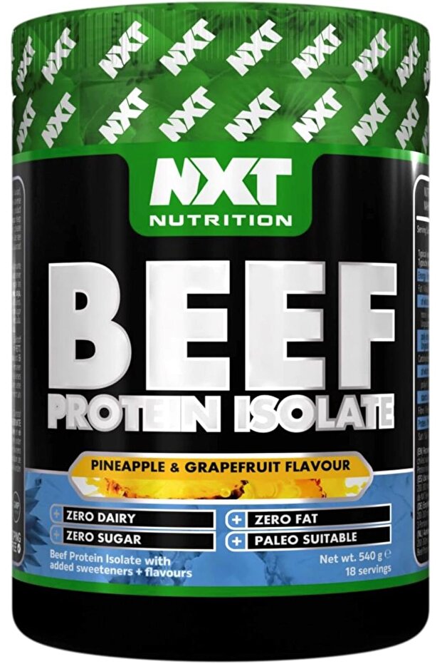 بيف بروتين ايزوليت من نكست نكهة اناناس وجريب فروت 540جم - Beef Protein