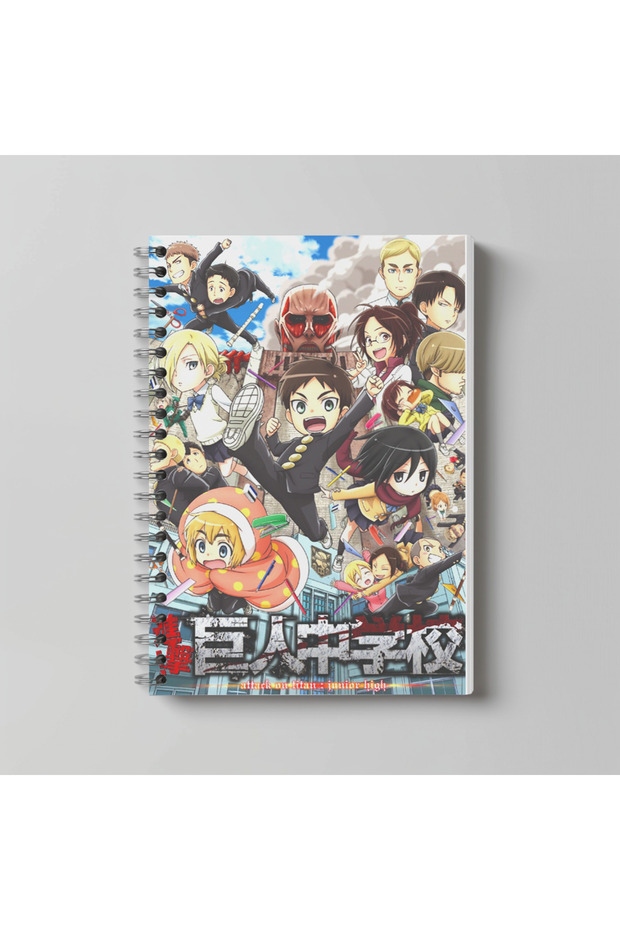 دفتر ملاحظات حلزوني بحجم A4 من AOT Attack on Titan Titana Attack Anime، 60 ورقة