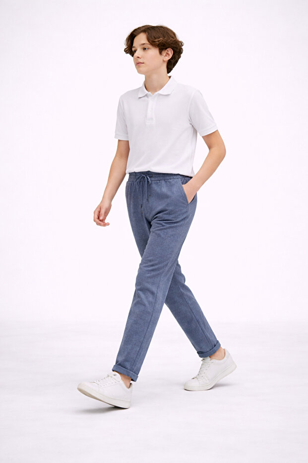 Boys' Stylish Jogger Pants with Soft Texture Relaxed Fit, Casual-Sports Use Bottom Wear 9-16 Years Old
