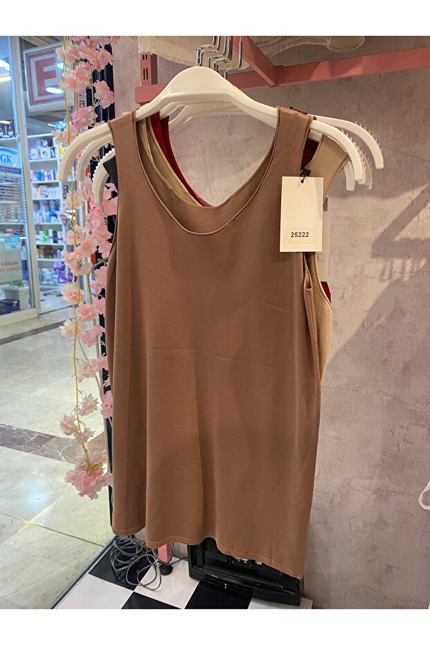 Thick Strap Knitted Top Basic Comfortable Stylish Blouse Standard