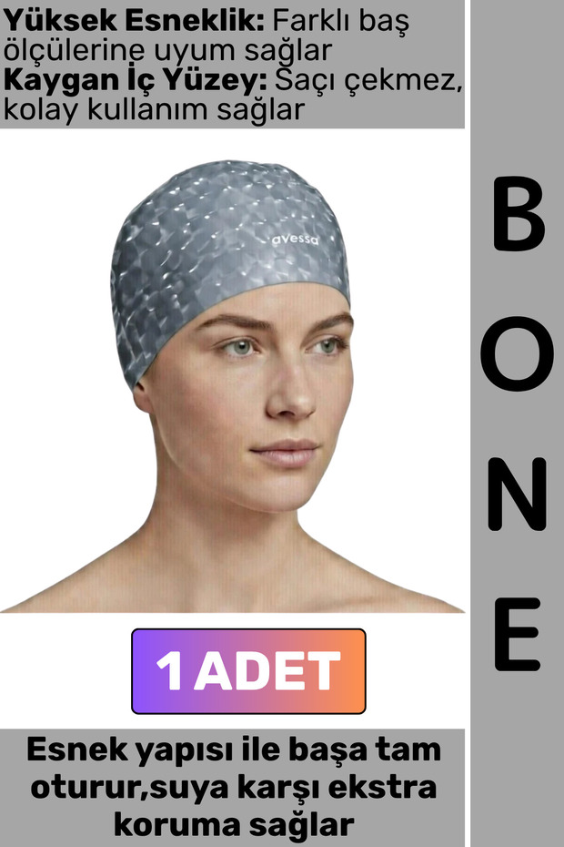 # Comfortable, Flexible, Soft Swimming Cap for Pool and Sea, Slippery Inner Surface, Very Stylish, Ear-Waterproof Hair Cap.