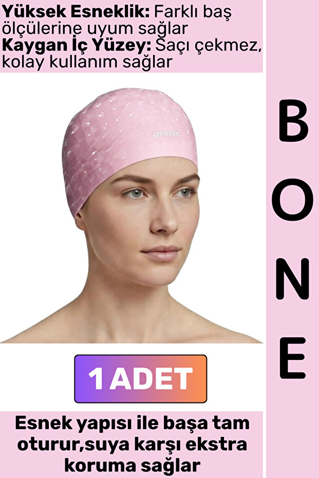 # Comfortable, Flexible, Soft Swimming Cap for Pool and Sea, Slippery Inner Surface, Very Stylish, Ear-Waterproof Hair Cap.