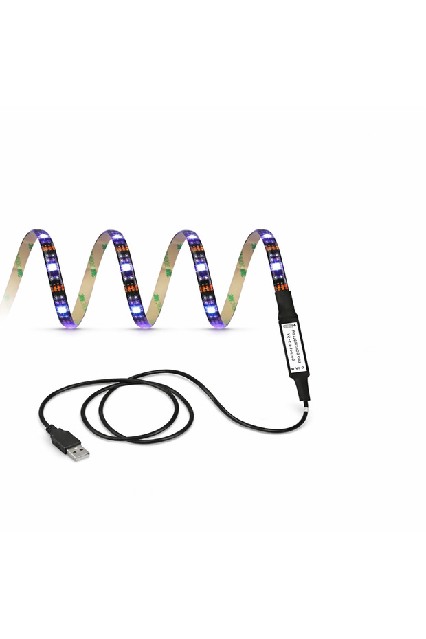 شريط LED RGB متعدد الألوان مع ريموت – إضاءة تلفزيون ذكية USB سهلة التركيب