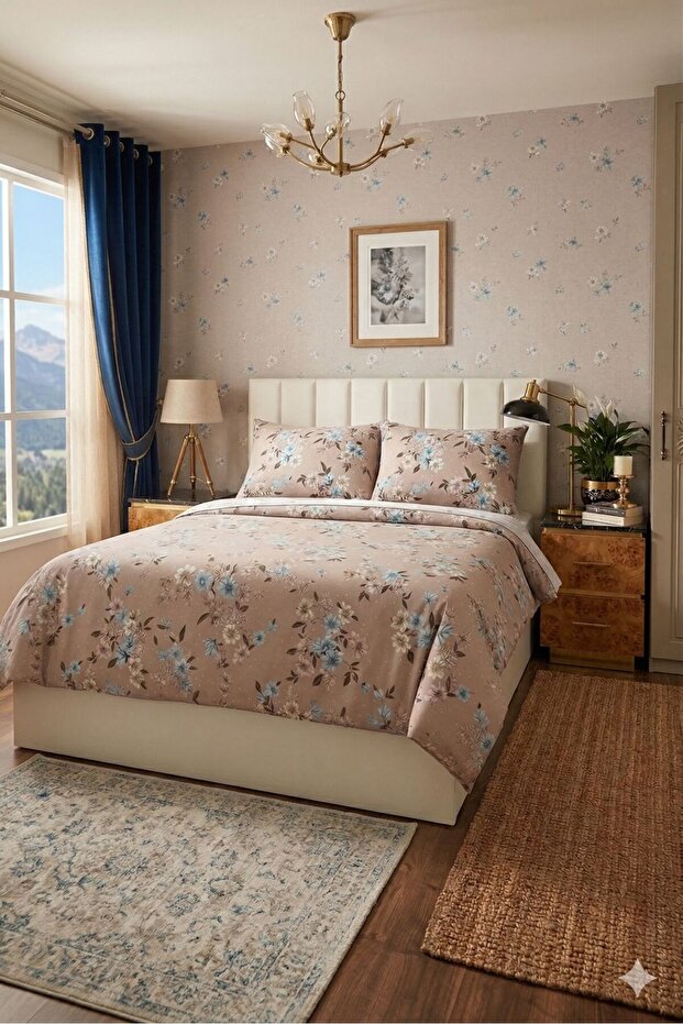 Double Floral Patterned Bedding Set Sheet Set - 2