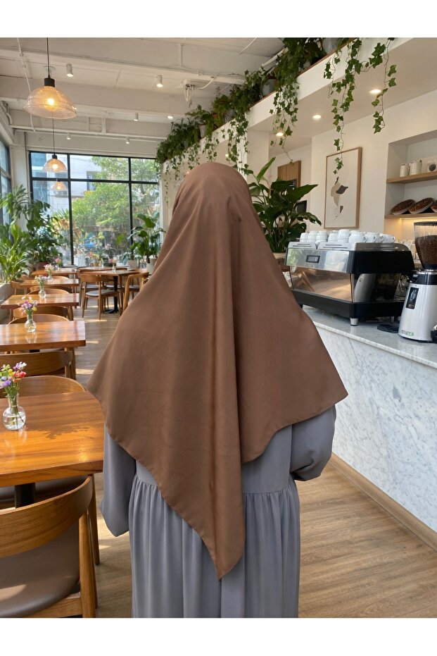 Oversized Medina Silk Scarf Sweet Coffee 120X120 cm