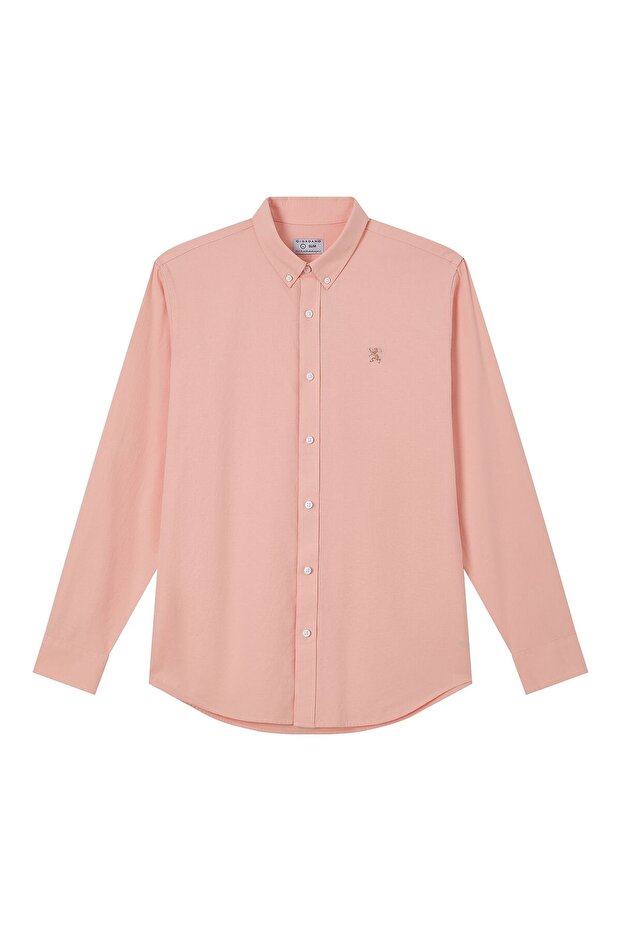 Men’s Cotton Slim Oxford Shirt with Embroidery