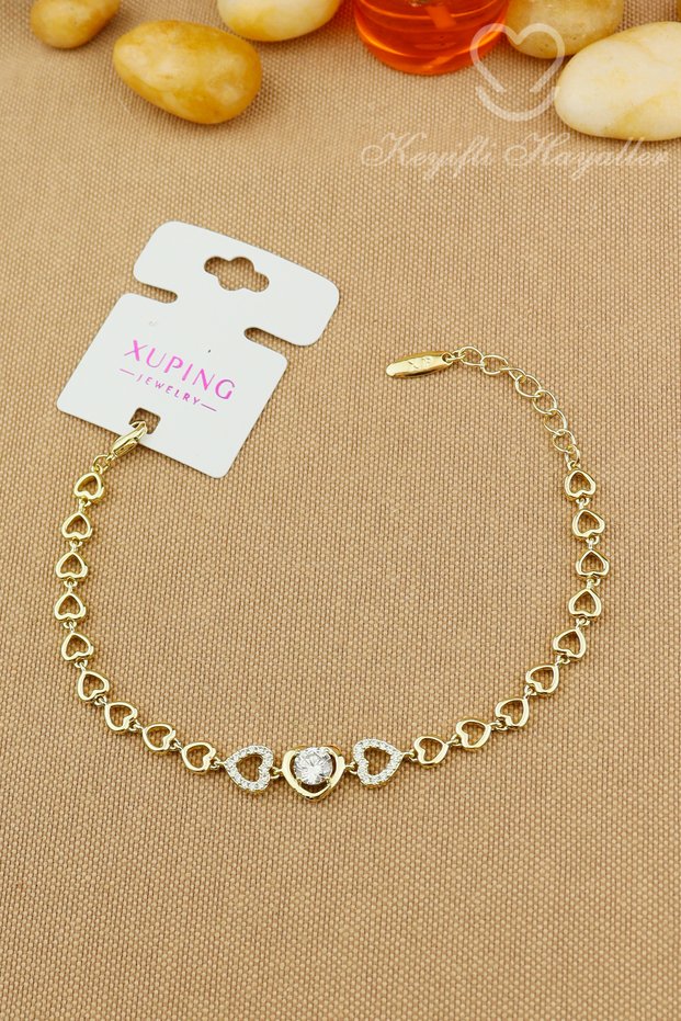 Xuping Bracelet- Vip Xuping Jewellery Heart Model Xuping Bracelet 17+3cm
