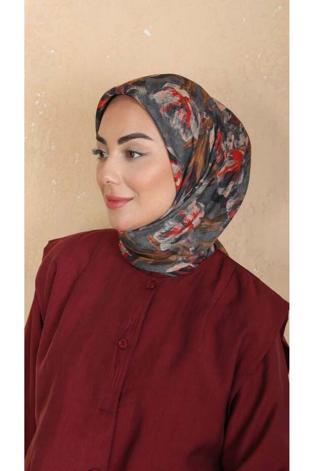 وشاح قطني ناعم مخيط يدويًا بنمط زهور الربيع