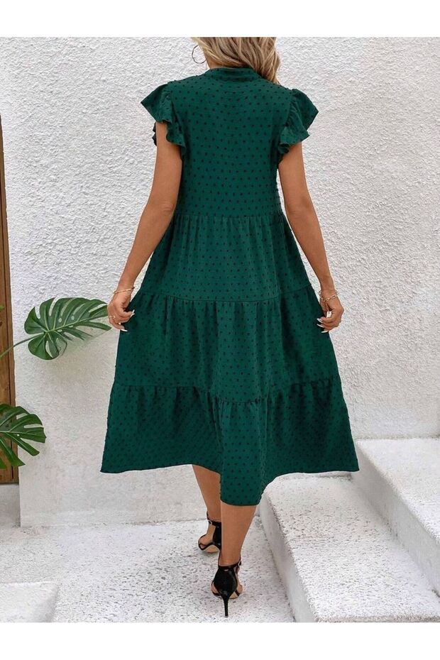 Rochie midi verde Pamila - S - 2