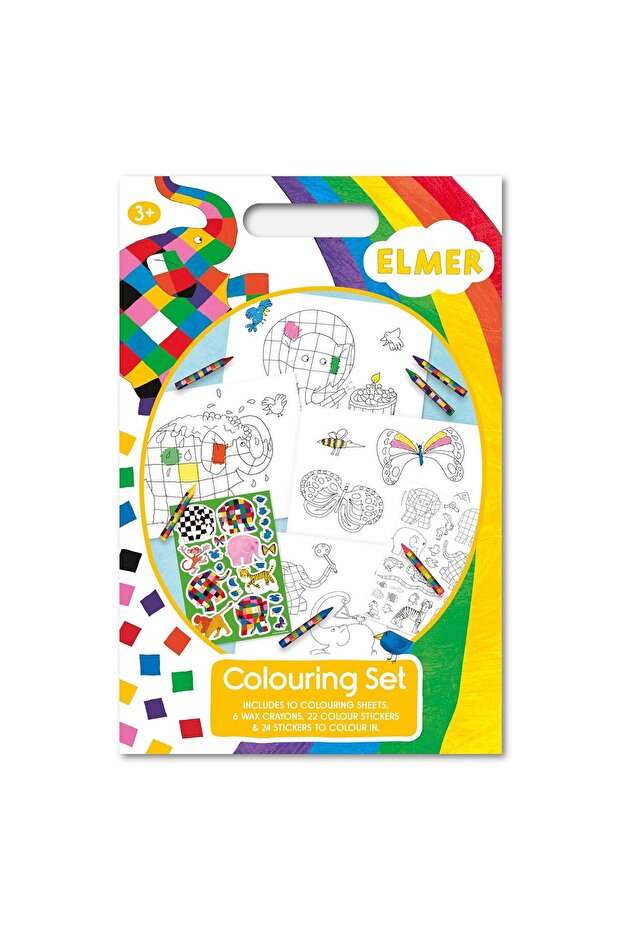 A4 Colouring Set - Elmer
