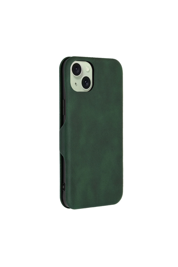 Case for iPhone 15 Plus, Techsuit, PU, Green - 5