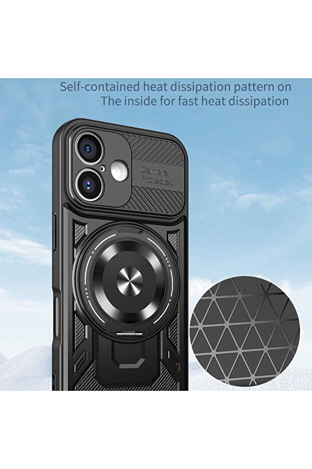 Case for iPhone 16, Techsuit, TPU, Black - 4