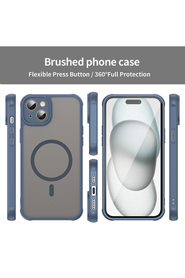 iPhone 14 Case, Techsuit, TPU, Navy Blue - 3