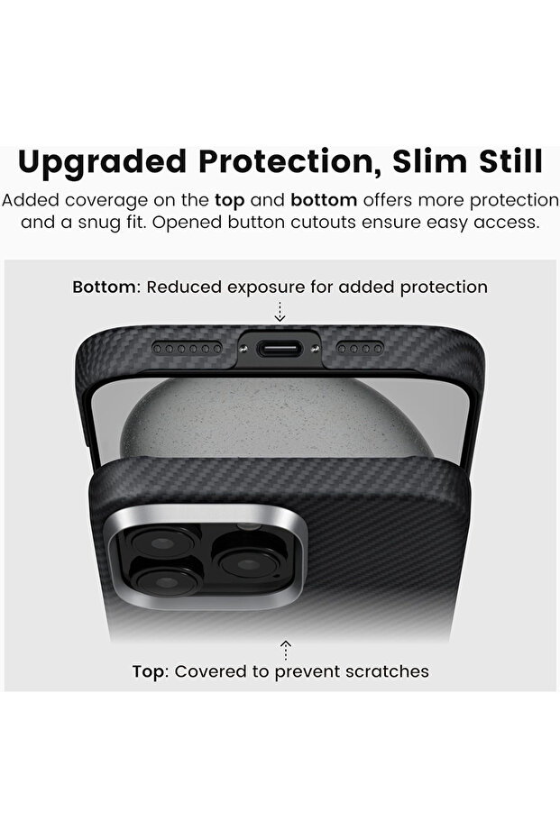 Case for iPhone 16 Pro Max, Techsuit, Polycarbonate, Black - 5