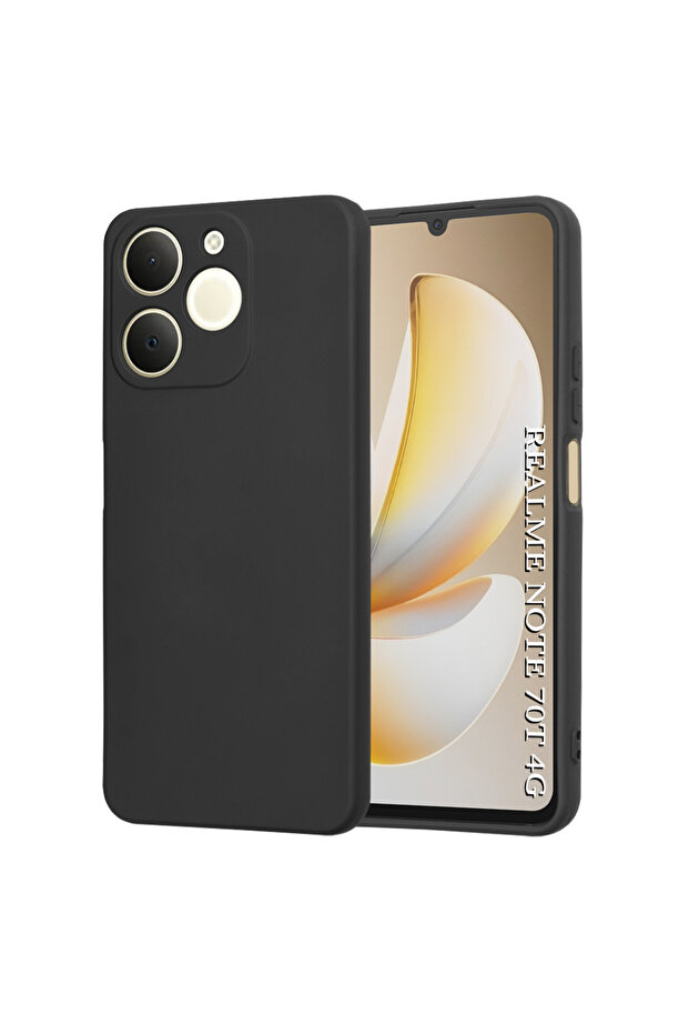 Case for Realme Note 70T, Techsuit, Silicone, Black