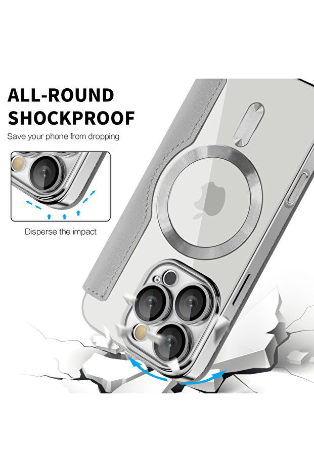 Case for iPhone 16 Pro, Techsuit, PU, Grey - 4