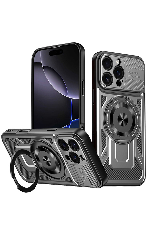Husa pentru iPhone 16 Pro, Techsuit, TPU, Gri