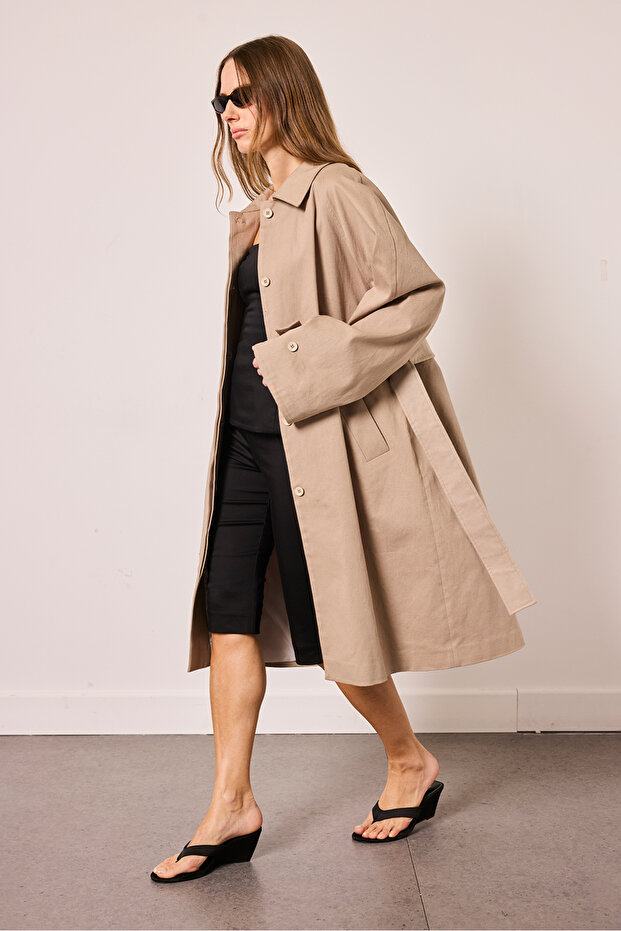 Reglan Sleeve Trench Coat - 1
