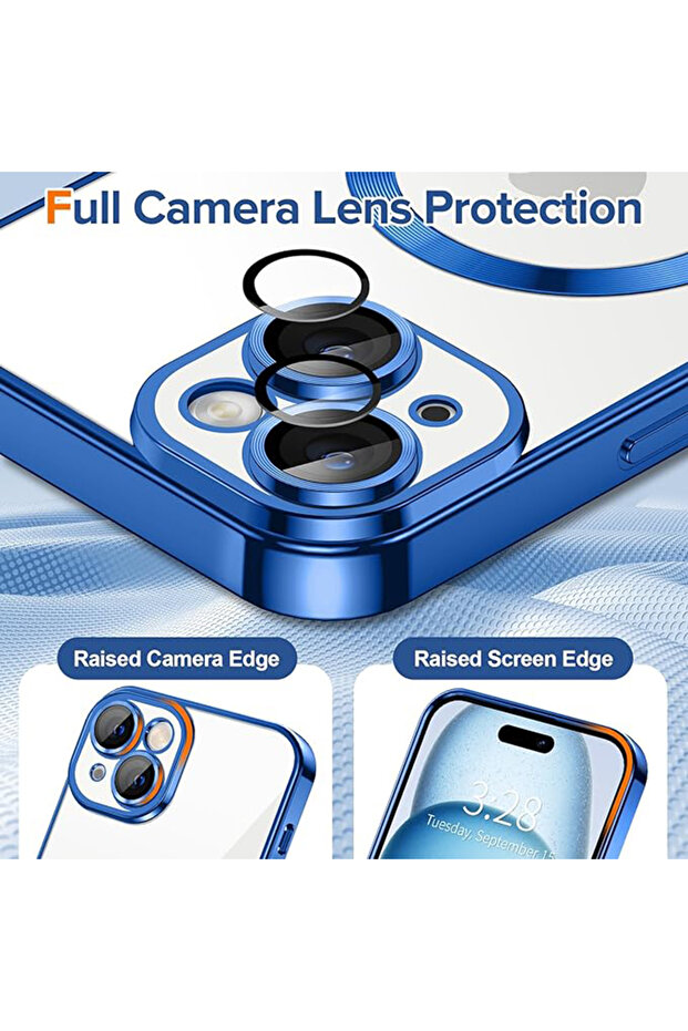 iPhone 15 Case, Techsuit, TPU, Blue - 4