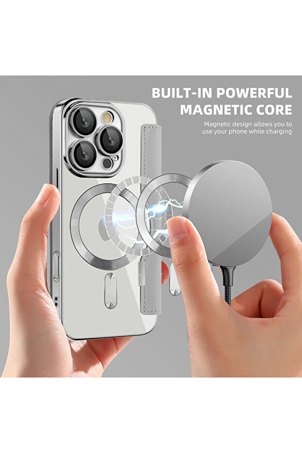 Case for iPhone 16 Pro, Techsuit, PU, Grey - 6