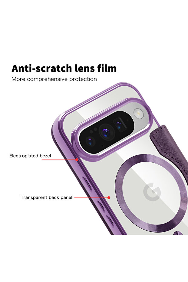 Case for Google Pixel 10, Techsuit, PU, Purple - 3